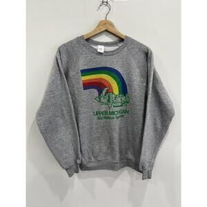 Vintage Upper Michigan Someplace Special Sweater rainbow